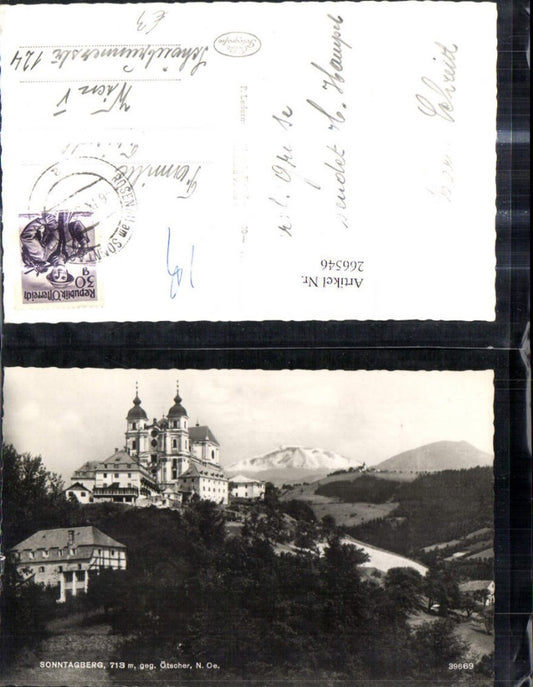 266546,Foto Ak Sonntagberg geg. Ötscher Kirche