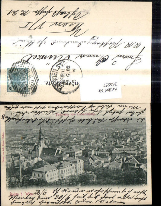 266557,Baden b. Wien Panorama v. Calvarienberg