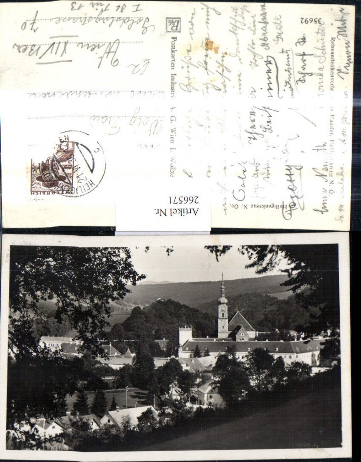 266571,Foto Ak Heiligenkreuz Ansicht Stift