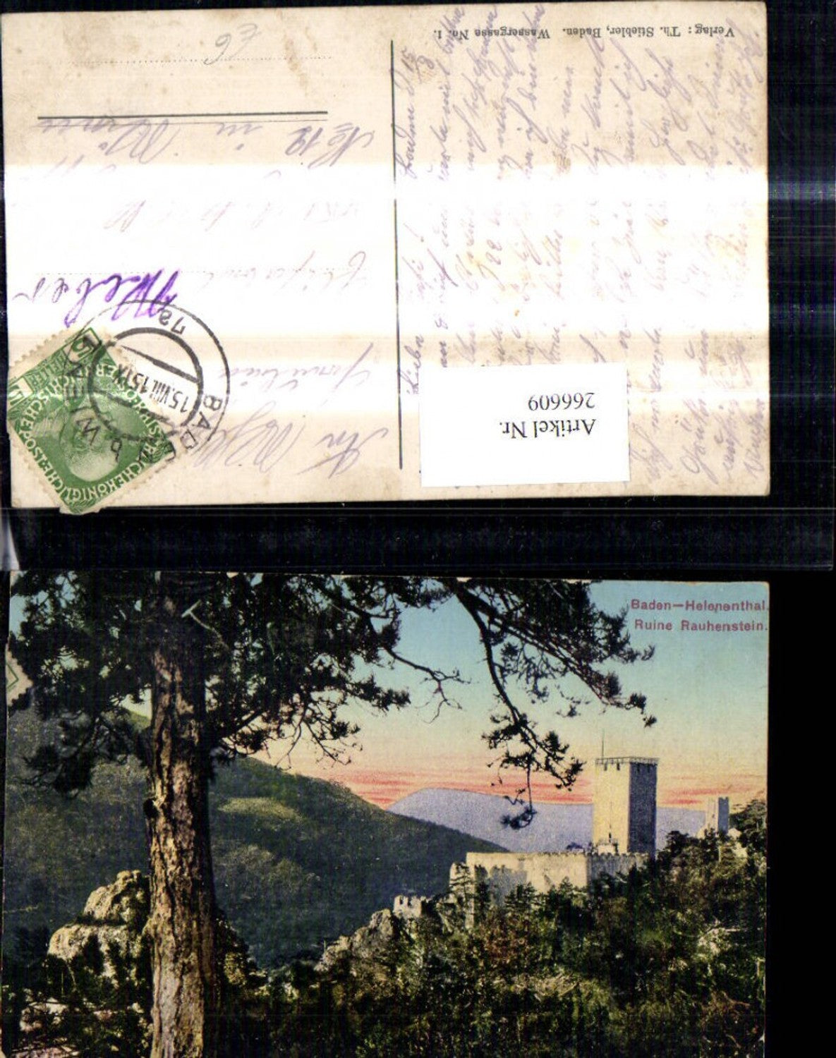 266609,Baden Helenenthal Helenental Ruine Rauhenstein