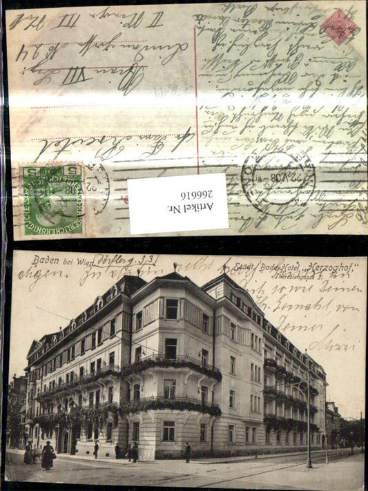266616,Baden b. Wien Städt. Bade Hotel Herzoghof