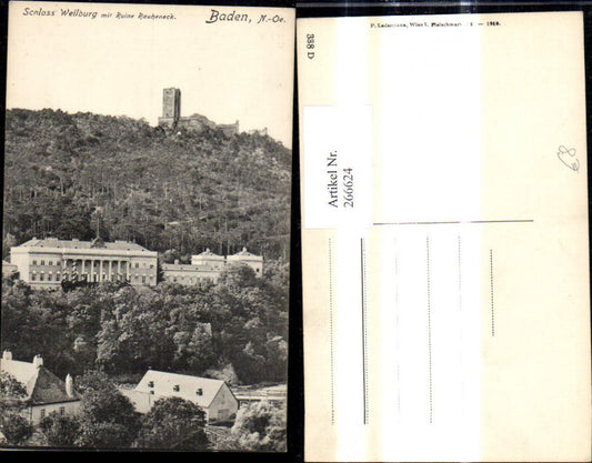 266624,Baden Schloss Weilburg m. Ruine Rauheneck
