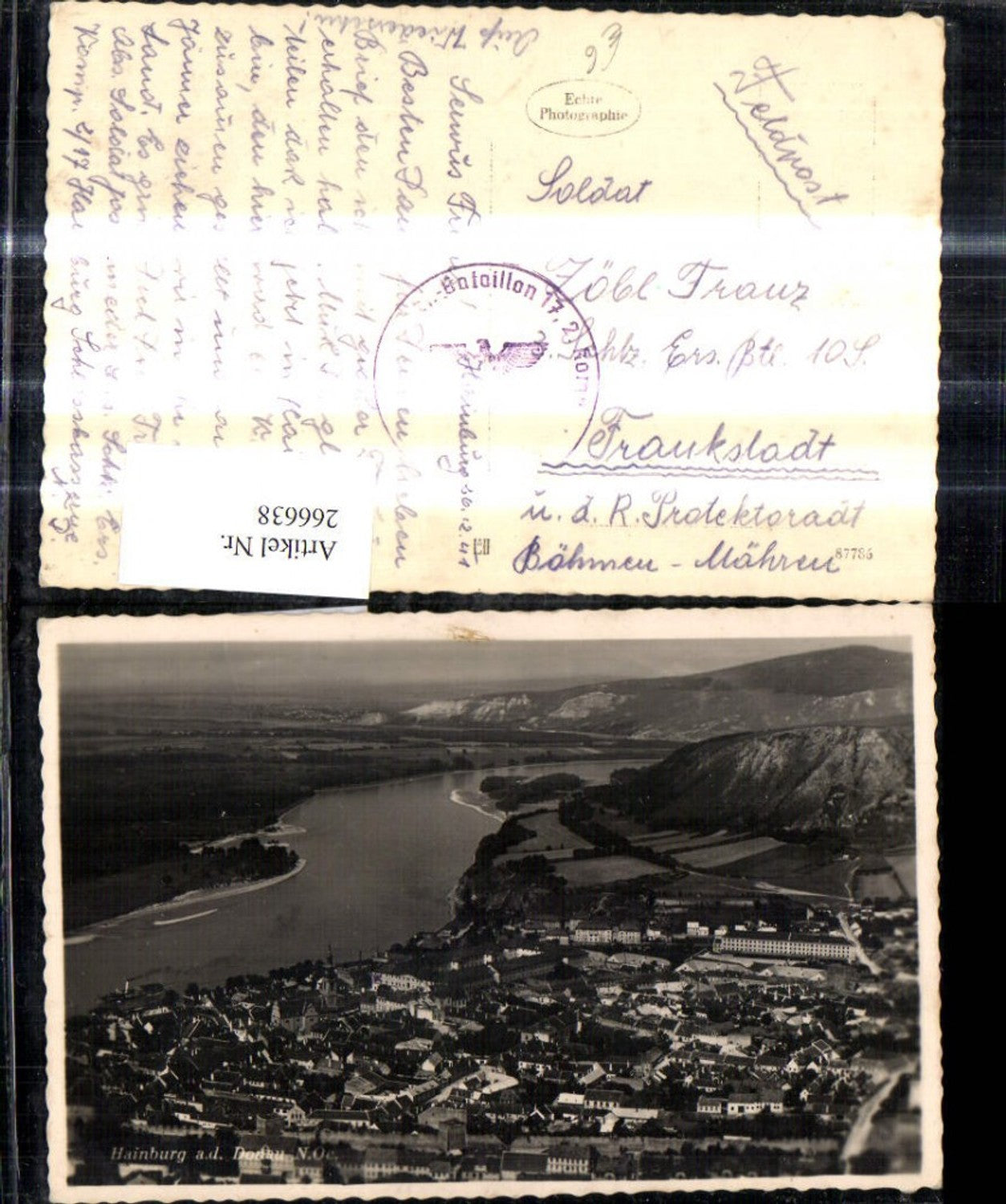 266638,Foto Ak Hainburg a. d. Donau Totale