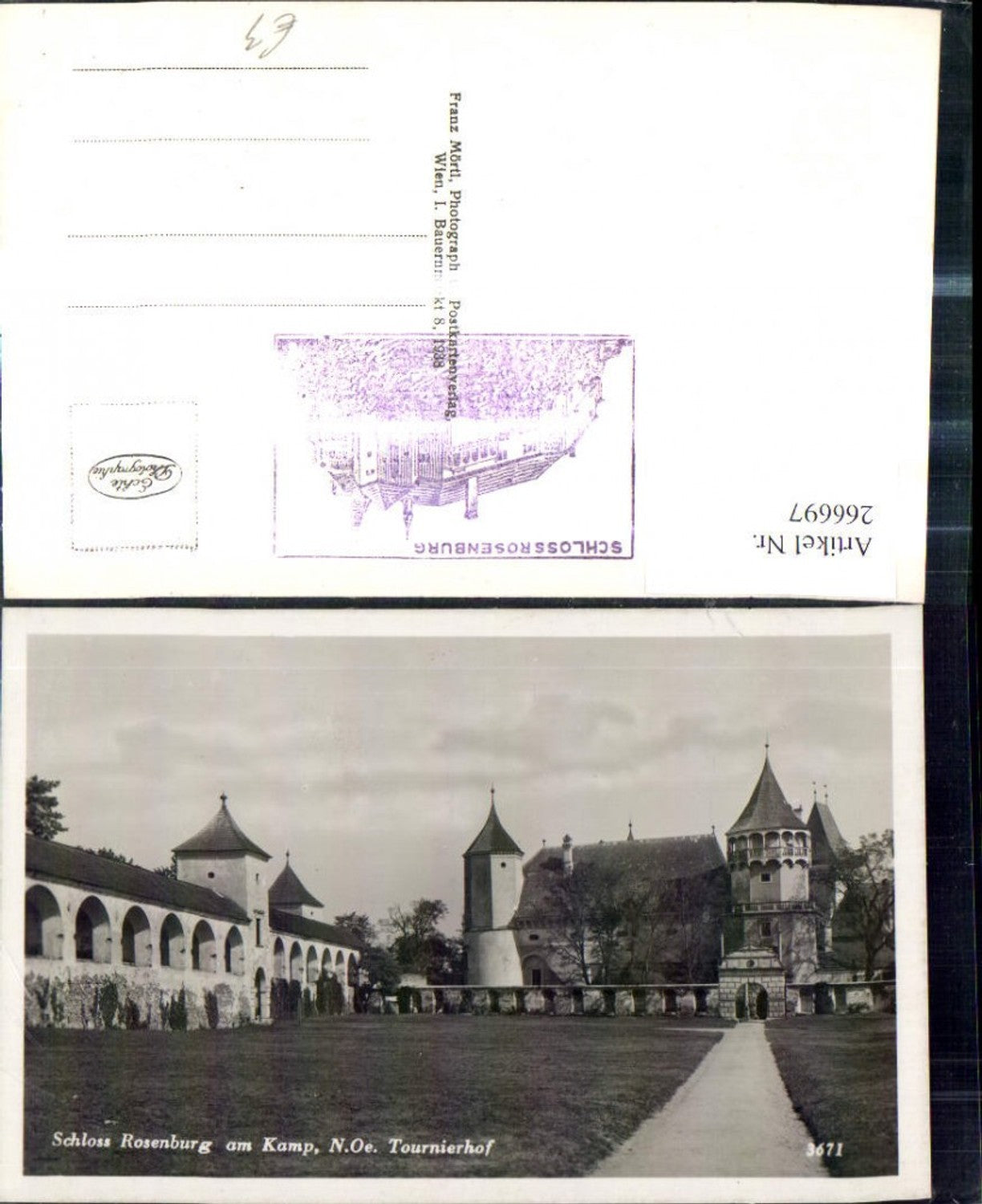 266697,Foto Ak Schloss Rosenburg a. Kamp Tournierhof