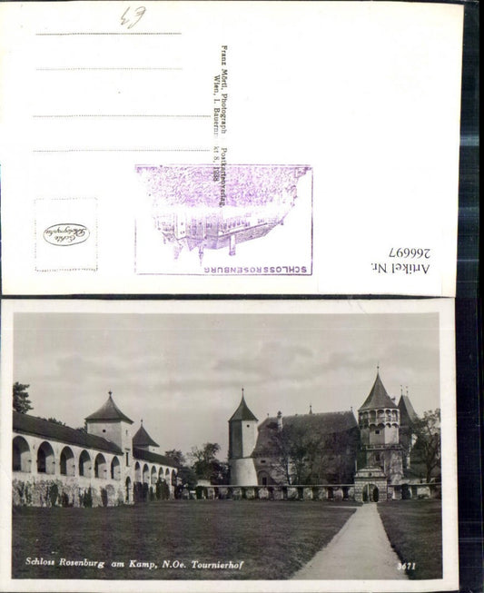 266697,Foto Ak Schloss Rosenburg a. Kamp Tournierhof