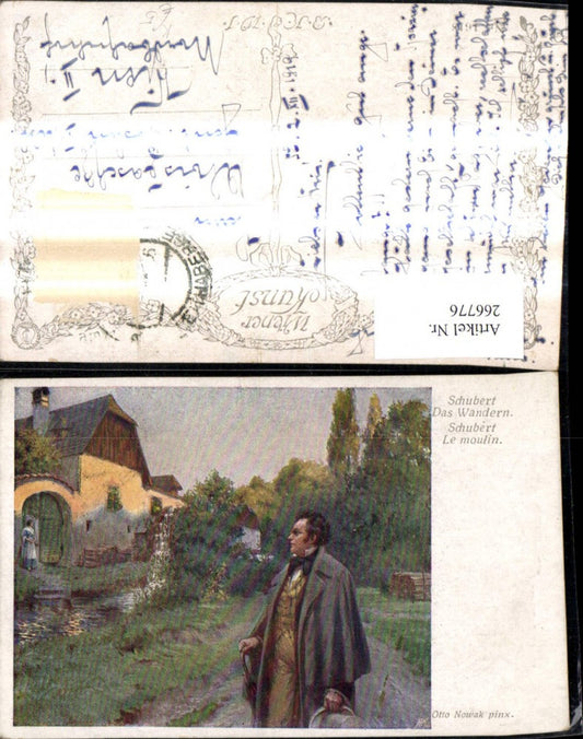 266776,Künstler Ak Otto Nowak Schubert Das Wandern Komponist