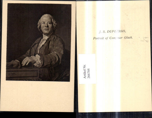 266784,Künstler Ak J. S. Duplessis Portrait of Composer Gluck Komponist