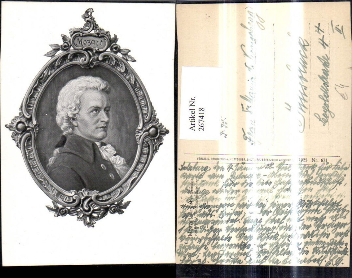 267418,Künstler Ak Komponist Mozart
