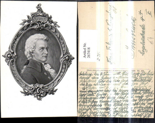 267418,Künstler Ak Komponist Mozart