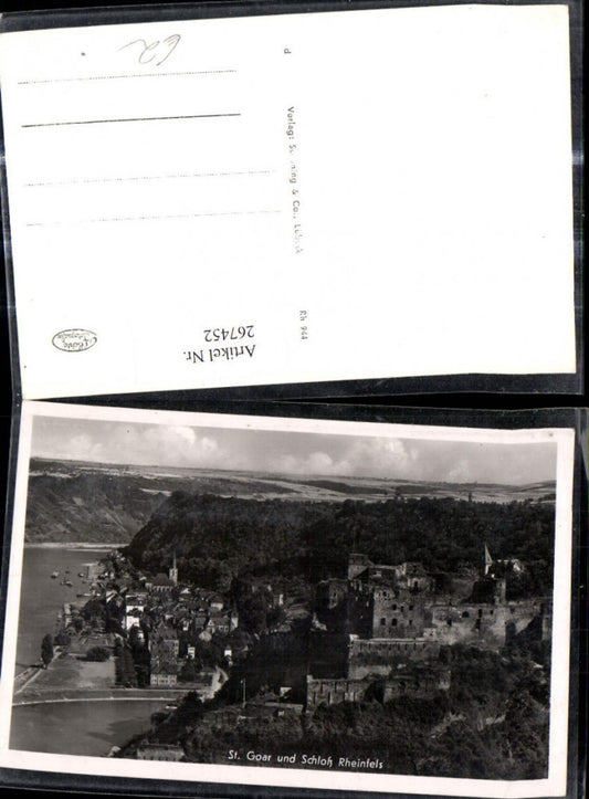 267452,Foto Ak St Goar u. Schloss Rheinfels