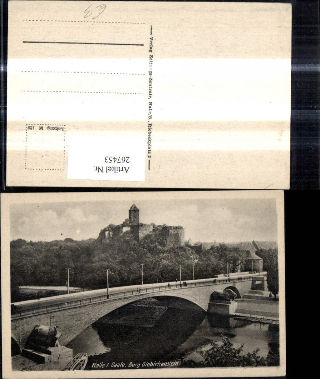 267453,Halle a. d. Saale Burg Giebichstein Brücke