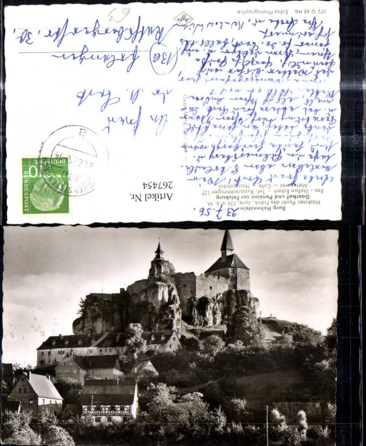 267454,Foto Ak Burg Hohenstein Rupprechtstegen