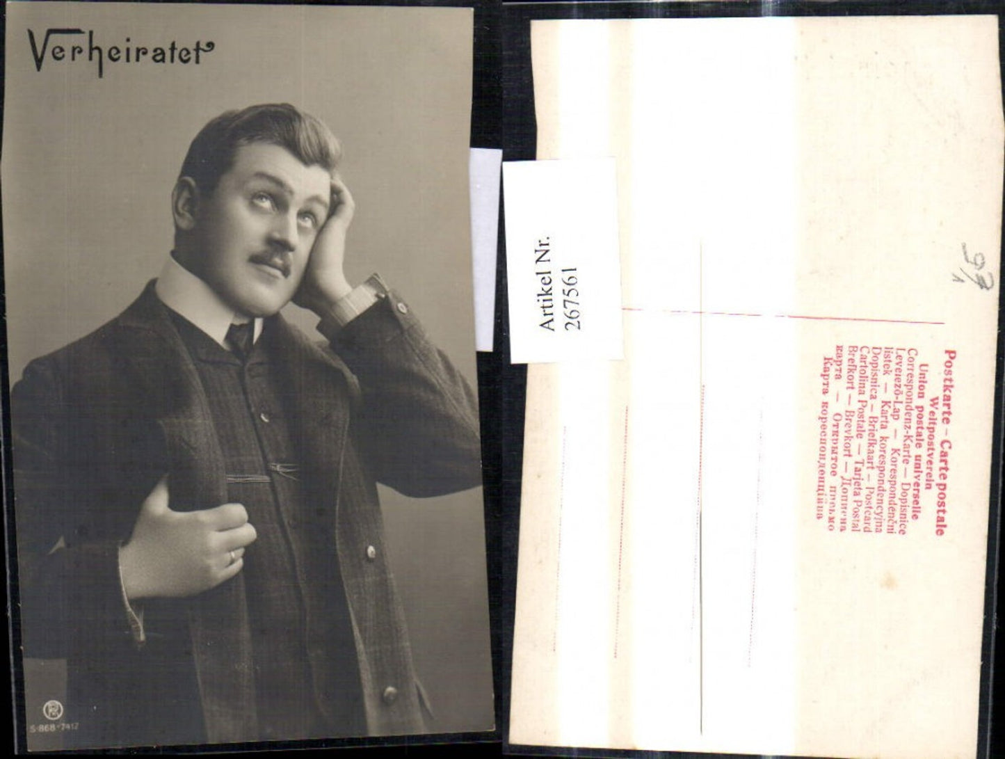 267561,Mann Anzug Verheiratet Text pub RPH S 868/7412