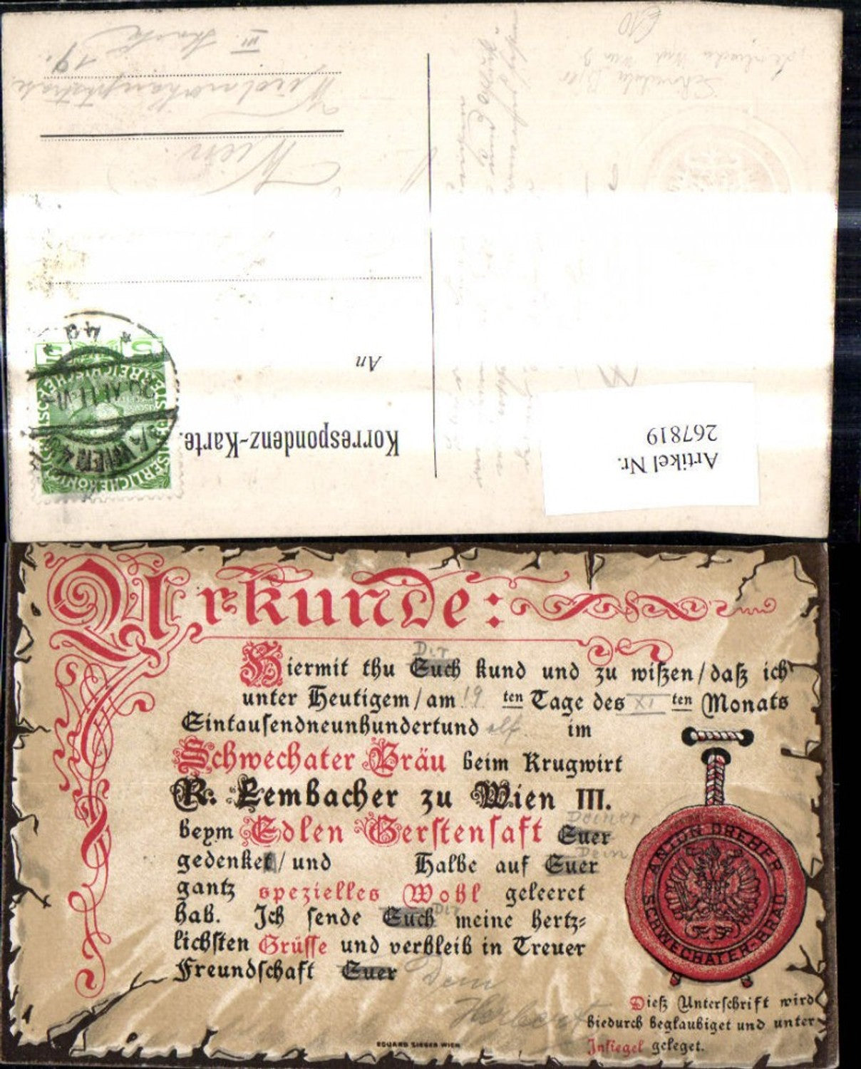 Alte Ansichtskarte – Old Postcard