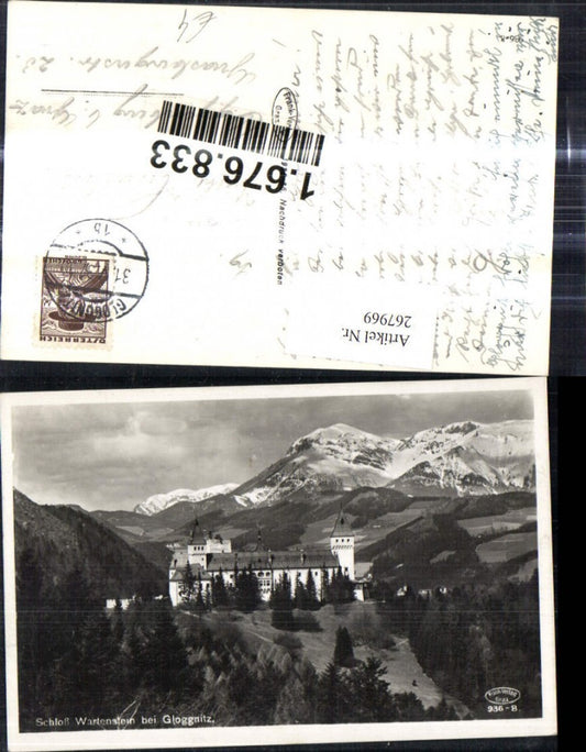 267969,Foto Ak Schloss Wartenstein b. Gloggnitz