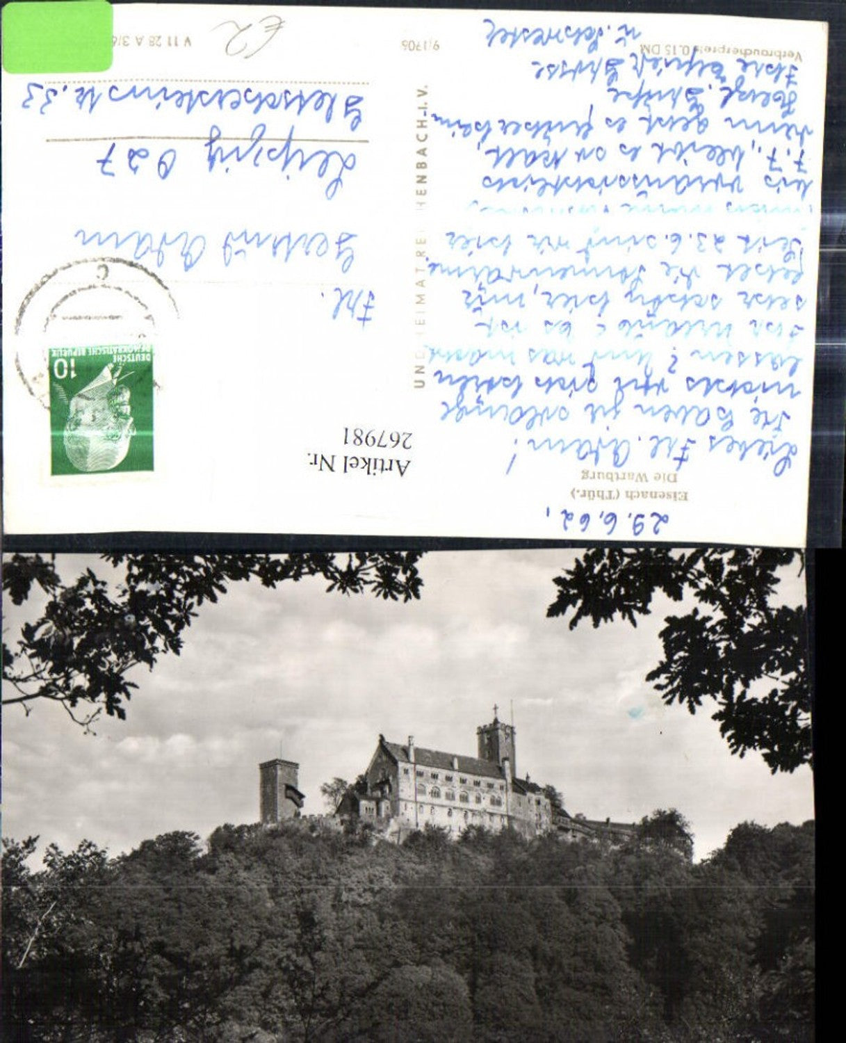 267981,Foto Ak Die Wartburg Burg Eisenach