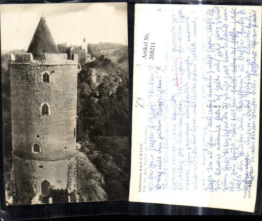 268211,Foto Ak Bad Kössen Blick v. Burg Saaleck zur Rudelsburg pub VEB