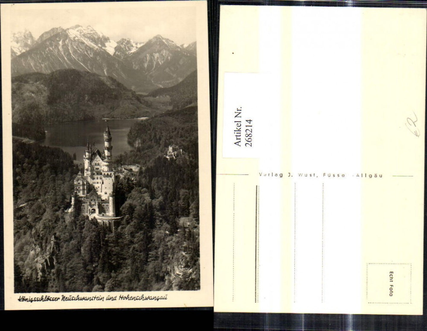 268214,Foto Ak Königsburg Schloss Neuschwanstein m. Schloß Hohenschwangau