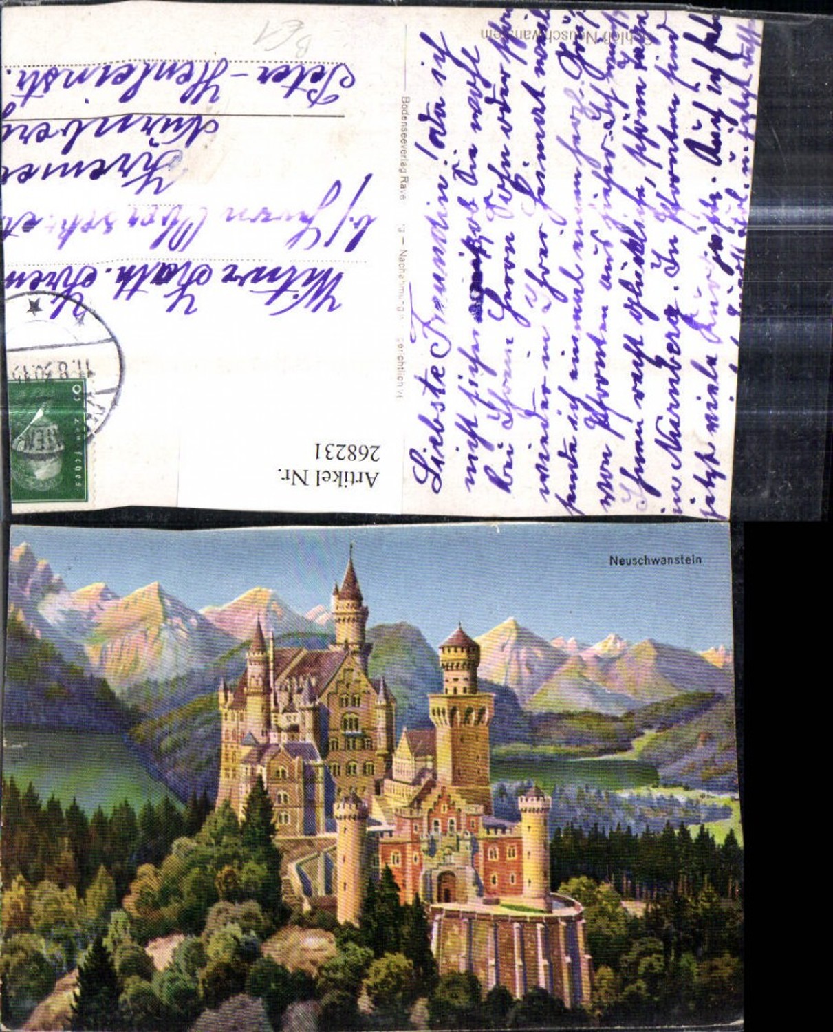 268231,Künstler Ak Schloss Neuschwanstein