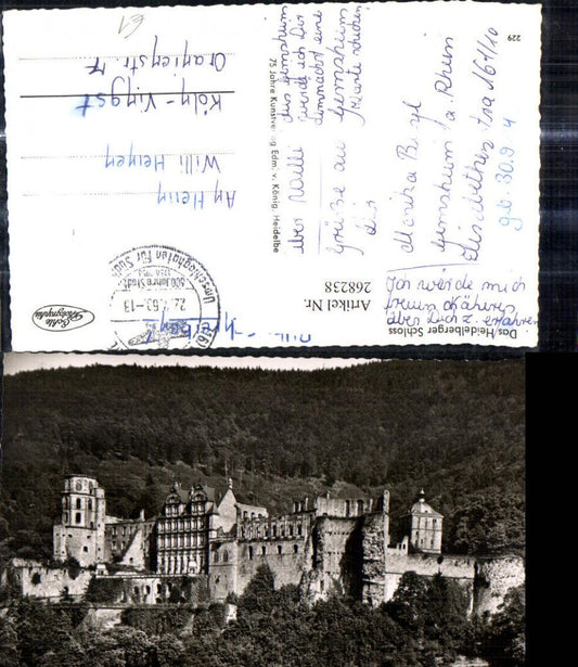 268238,Foto Ak Heidelberger Schloss