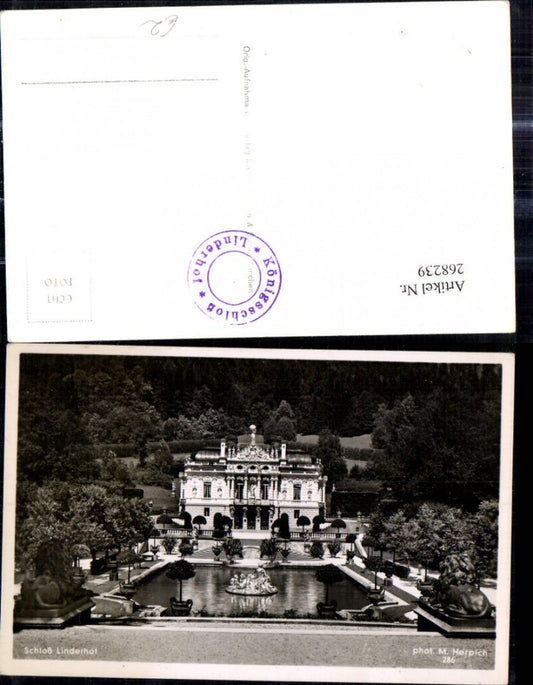268239,Foto Ak Schloß Linderhof Schloss