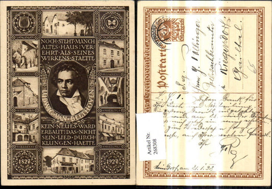 268308,Mehrbild Ak Komponist Ludwig van Beethoven Heiligenstadt Mödling Häuser