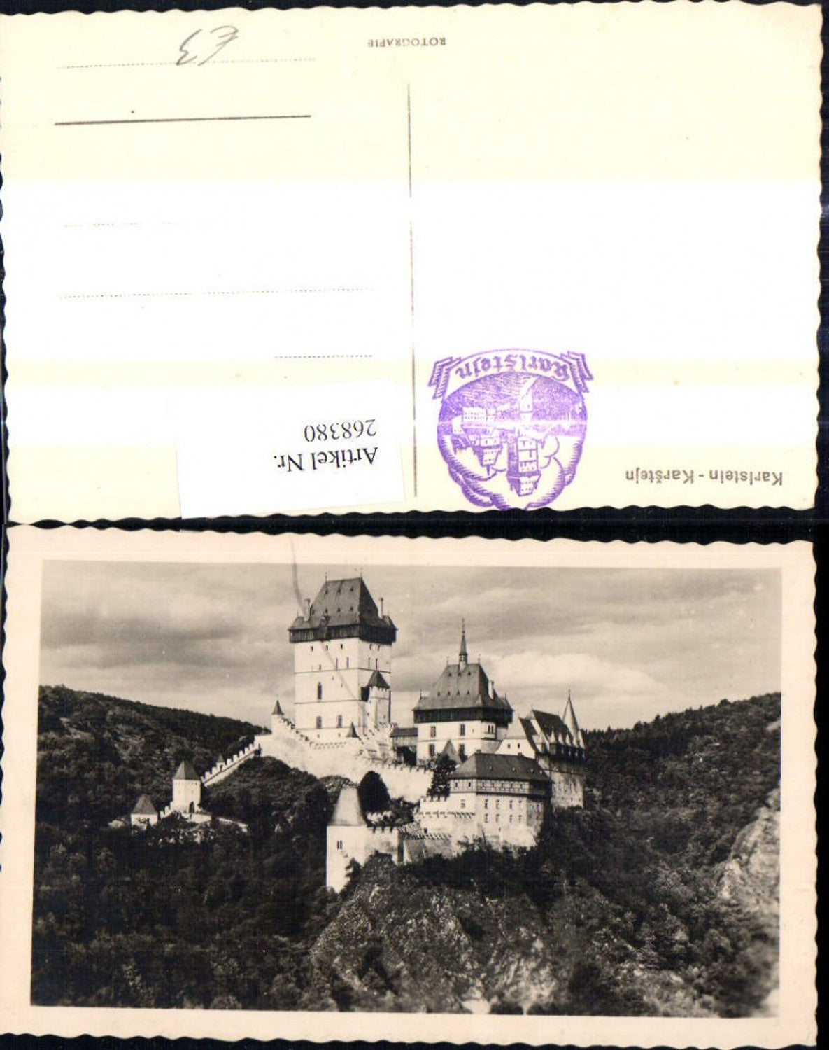268380,Foto Ak Karlstein Karstejn Schloss