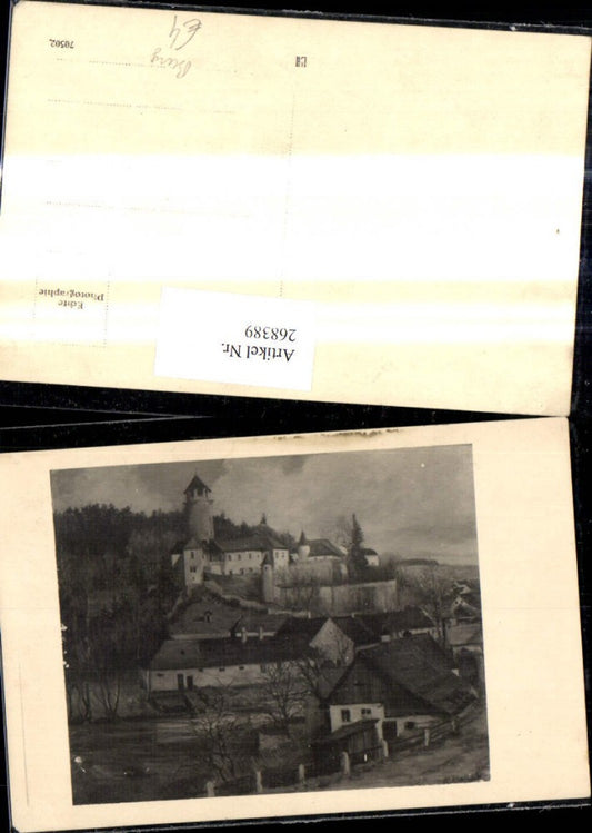 268389,Foto Ak n. Gemälde Burg