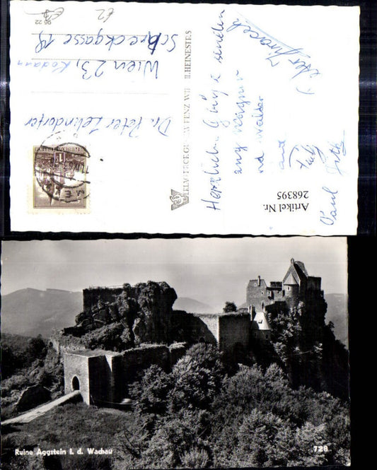 268395,Foto Ak Ruine Aggstein i. d. Wachau Burgruine