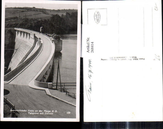 268414,Foto Ak Frain a. d. Thaya Talsperre m. Stausee 1940