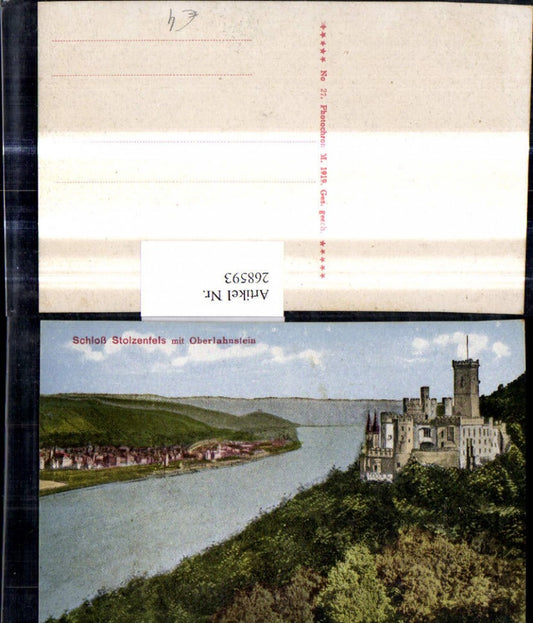 268593,Schloss Stolzenfels m. Oberlahnstein Koblenz