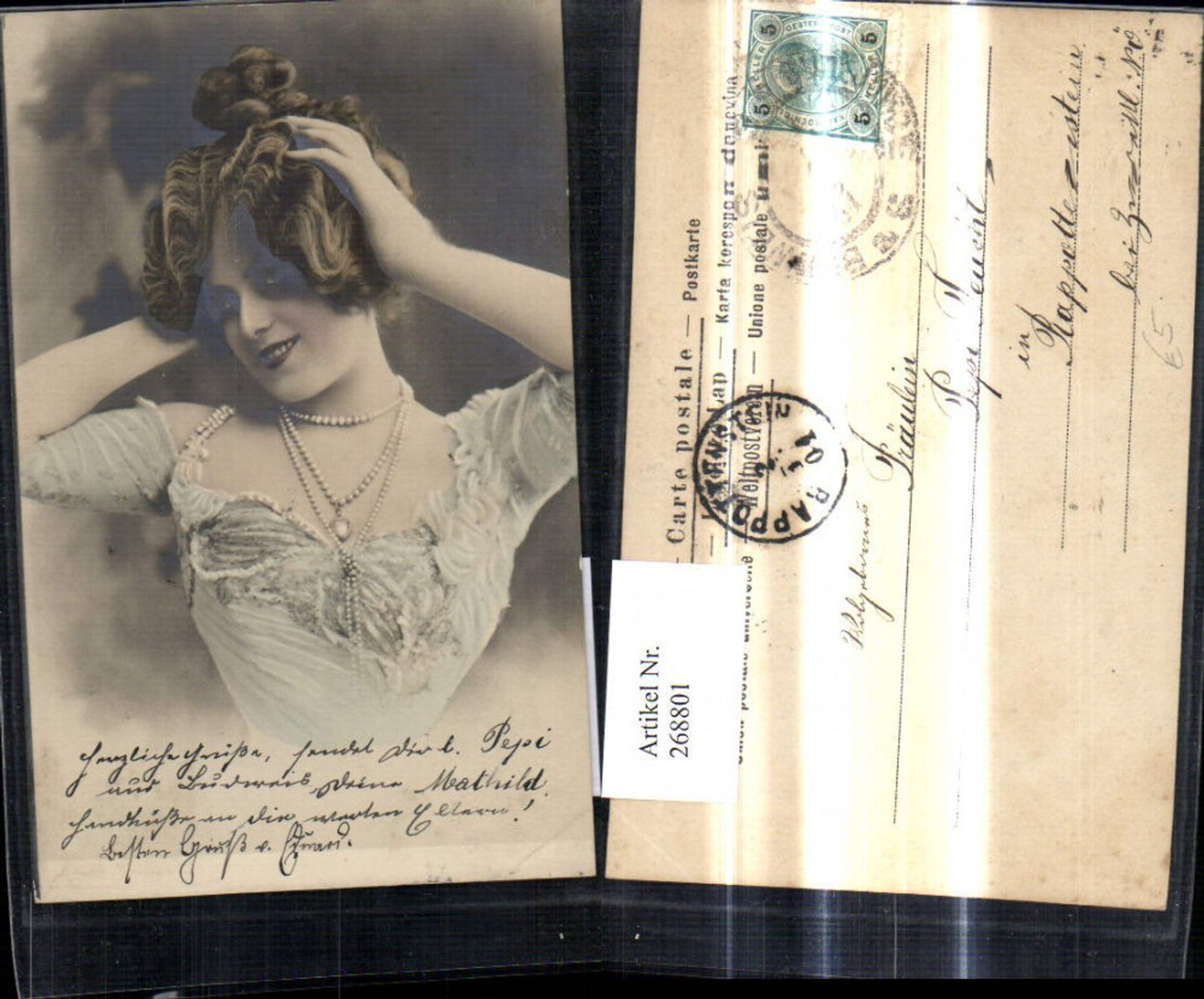 268801,Frau Perlenkette Schmuck