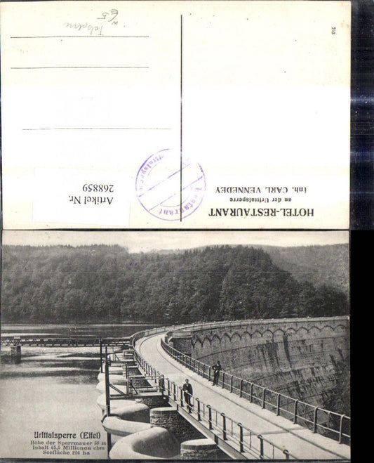 268859,Urfttalsperre Eifel Sperrmauer Talsperre Schleiden Heimbach