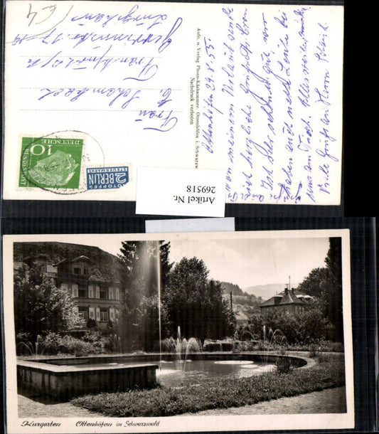 269518, Ottenhöfen i. Schwarzwald Kurgarten Brunnen