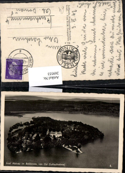 269553, Mainau Island on Lake Constance, aerial view of the castle