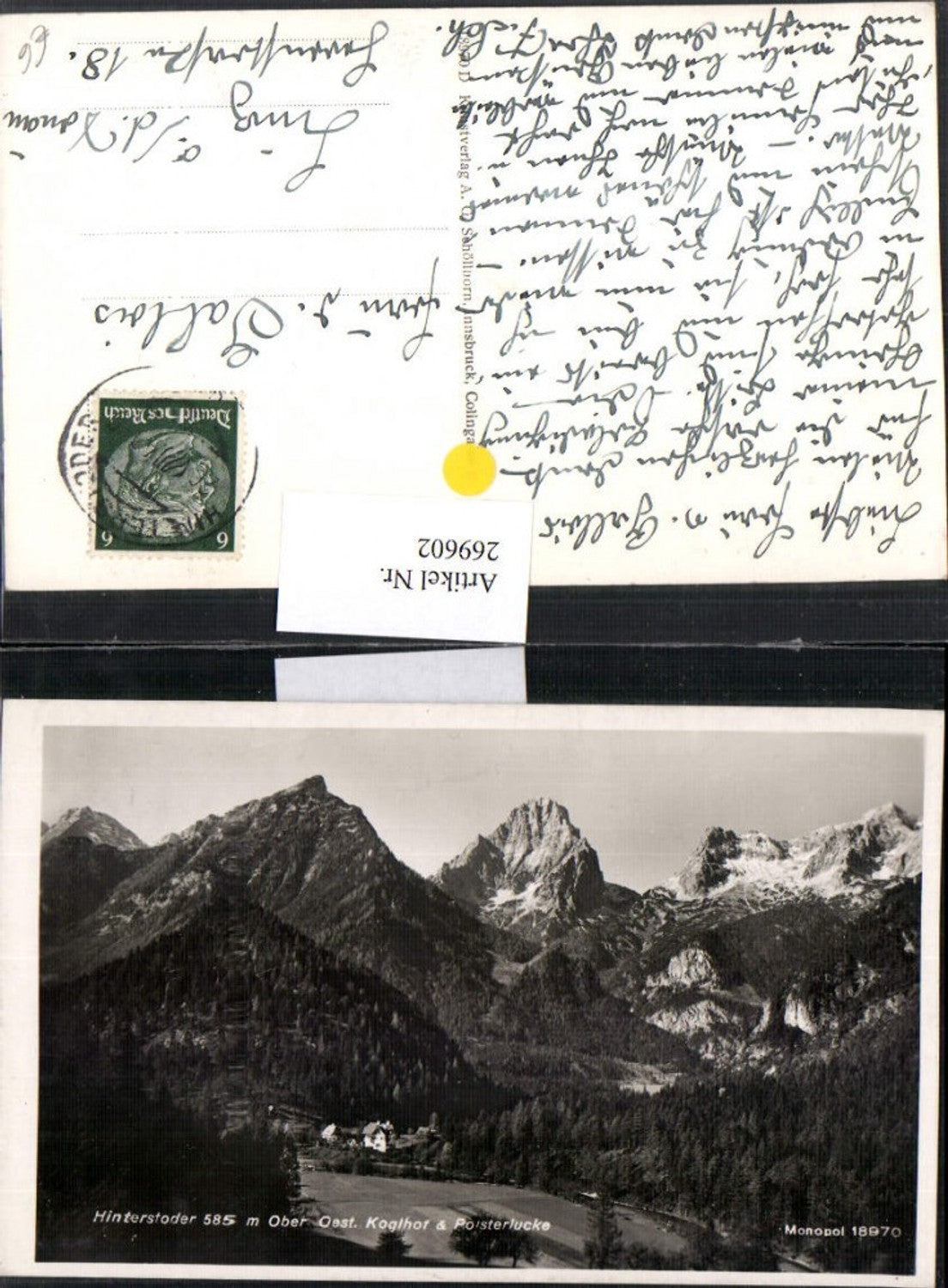 269602,Hinterstoder Koglhof u. Polsterlucke Bergkulisse