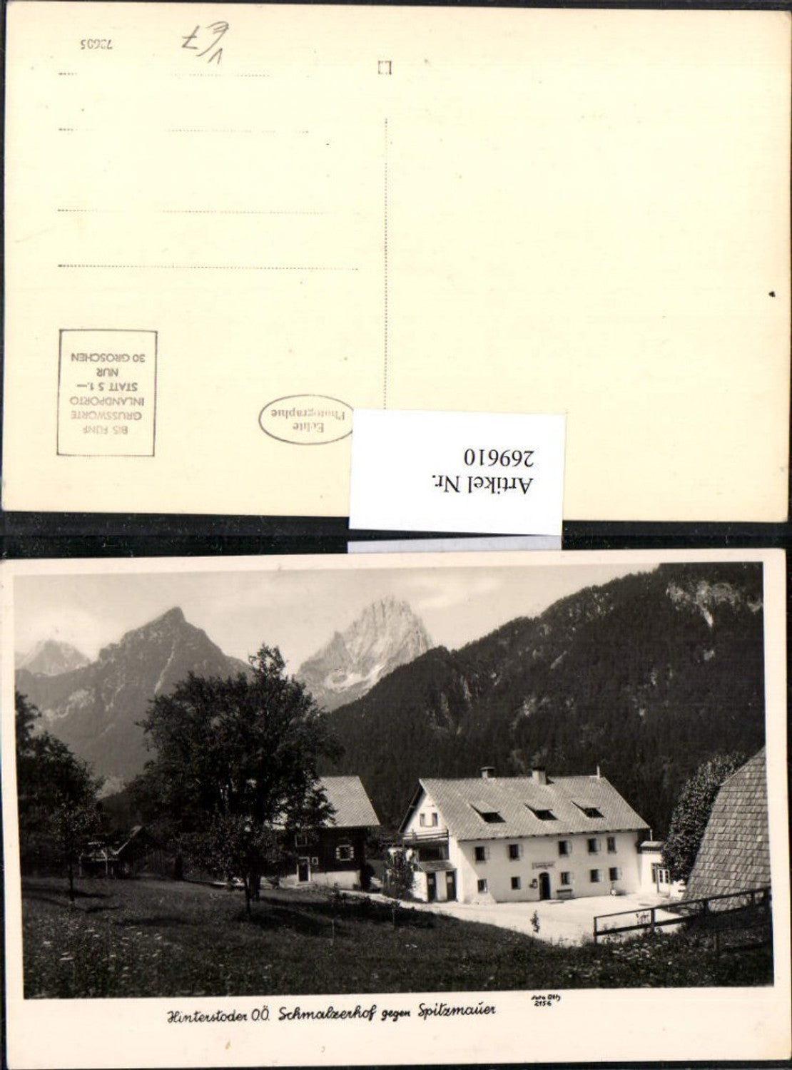 269610,Hinterstoder Schmalzerhof Gasthof geg. Spitzmauer pub Foto Oth 2156