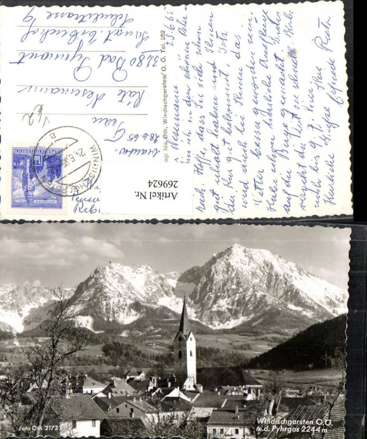 269624,Windischgarsten m. d. Pyhrgas Totale Bergkulisse pub Ida Oth