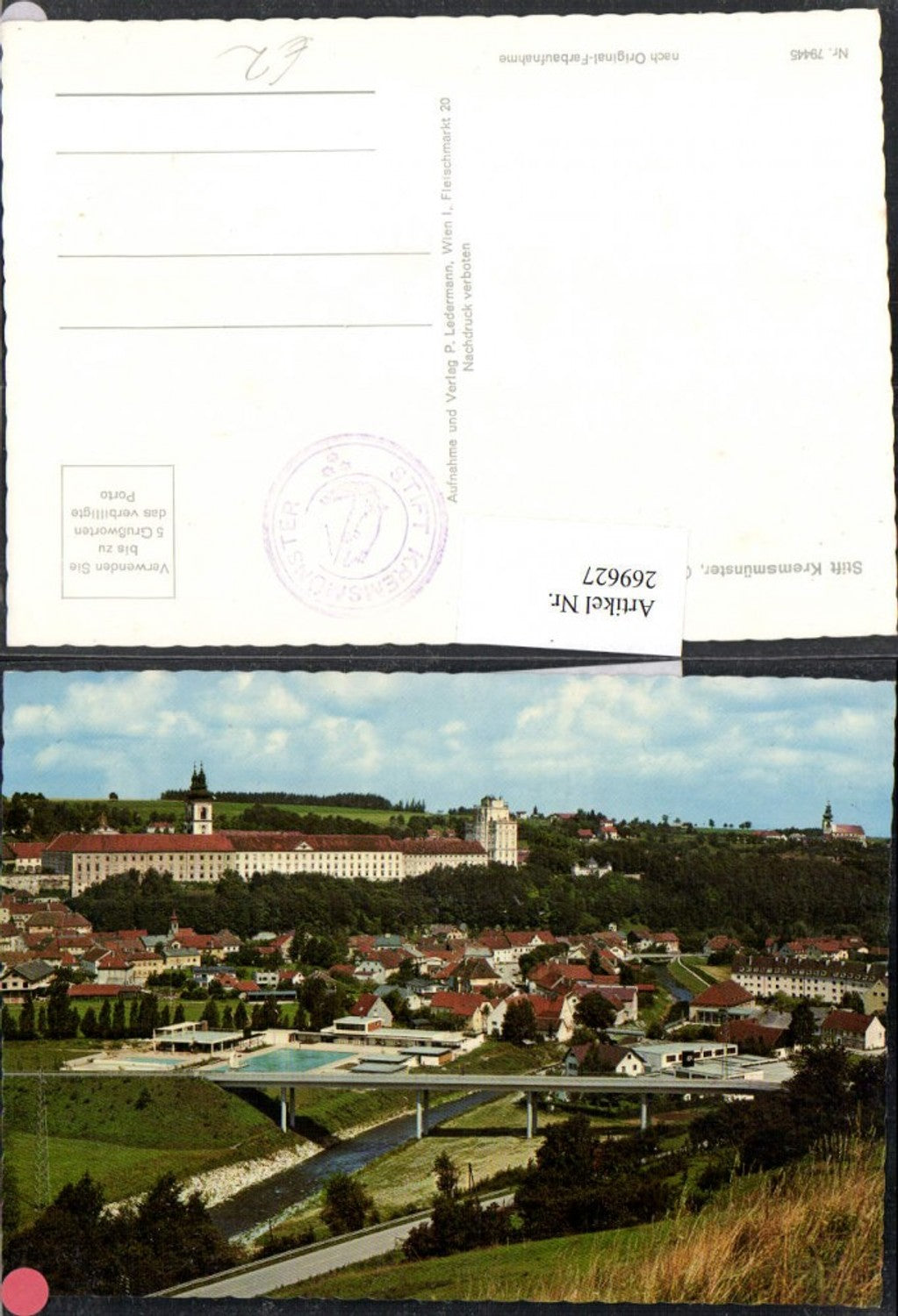 269627,Kremsmünster Totale Stift Brücke