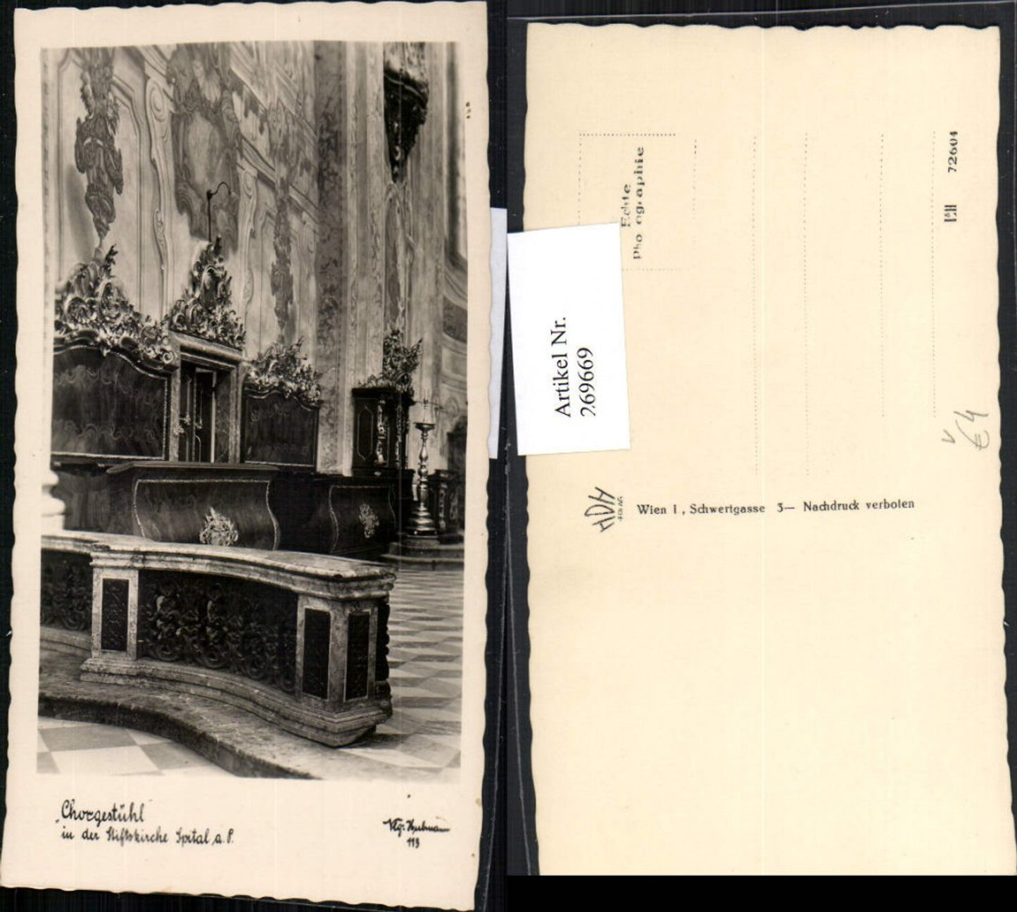 269669,Spital am Pyhrn Stift Kirche Innenansicht Chorgestühl pub Hubmann