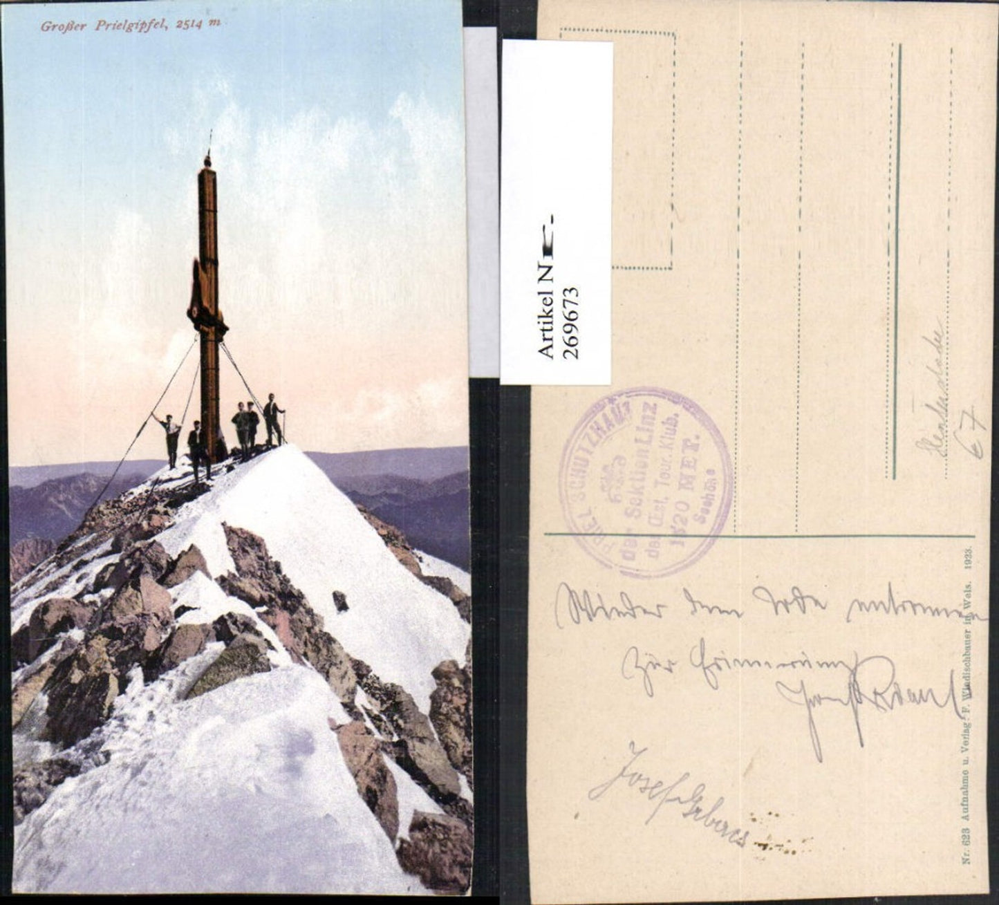 269673,Hinterstoder Gripfelkreuz Kreuz am Gr. Priel Wandergruppe