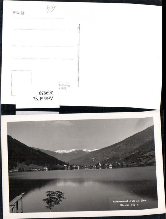269959,Feld am See Teilansicht Bergkulisse