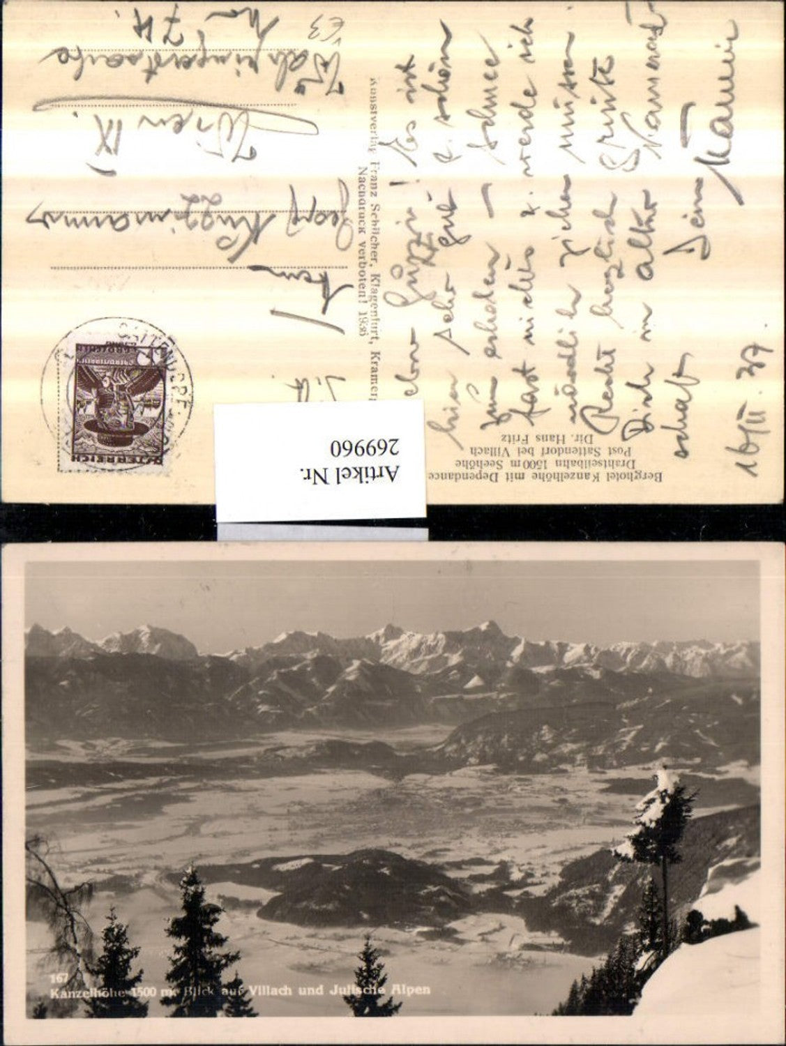 269960,Kanzelhöhe Blick auf Villach u. Julische Alpen Bergkulisse pub Franz Schilcher 167