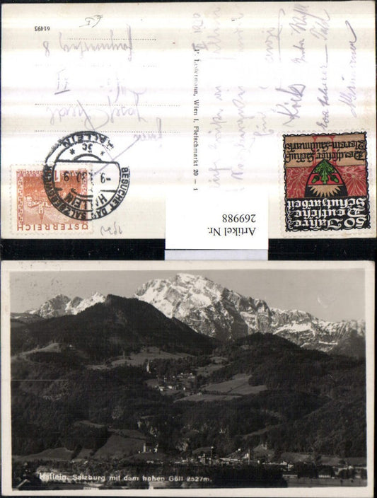 269988,Hallein Totale m. d. Hohen Göll Bergkulisse