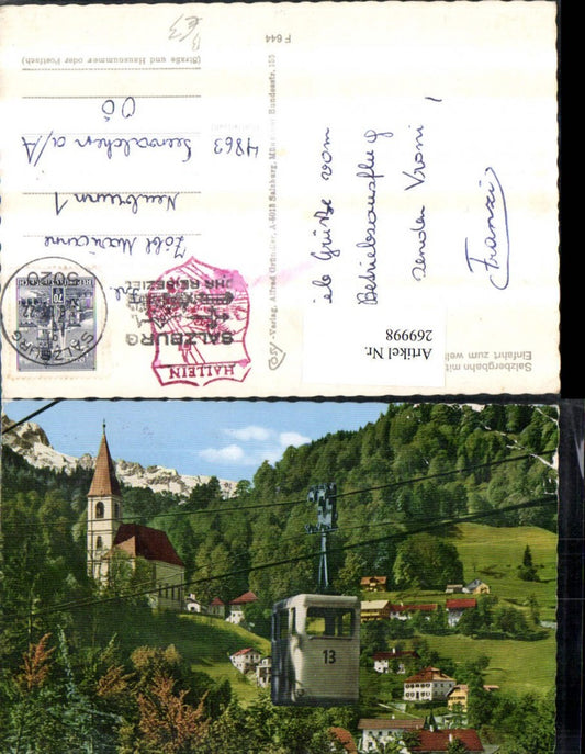 269998,Dürrnberg b. Hallein Totale Kirche Salzbergbahn Seilbahn Einfahrt pub Cosy