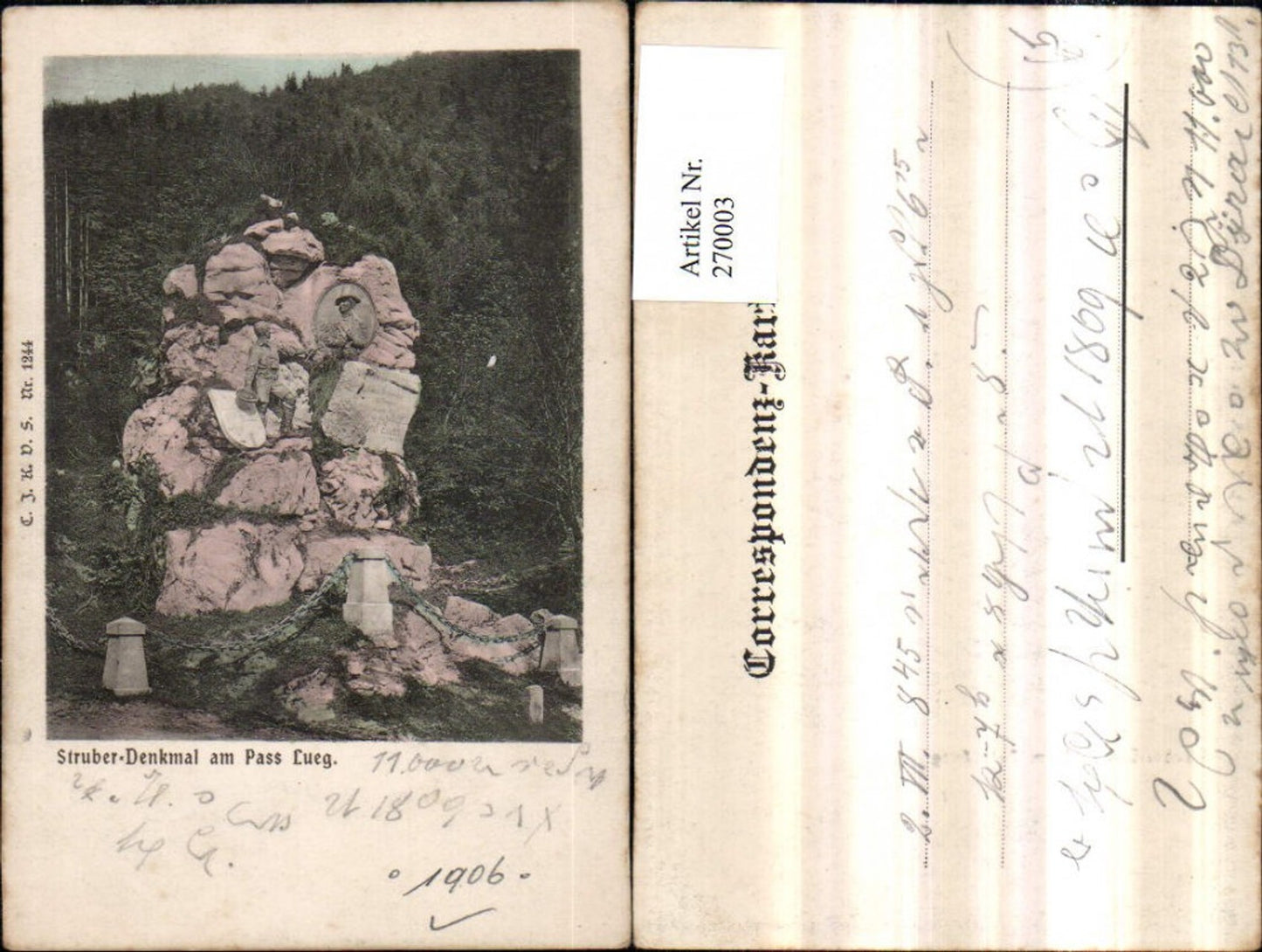 270003,Struber-Denkmal am Pass Lueg b. Golling