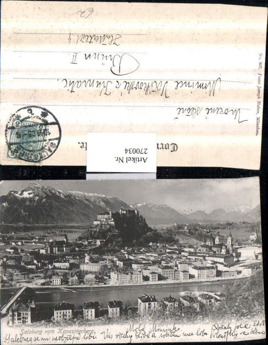 270034,Salzburg Totale vom Kapuzinerberg Bergkulisse