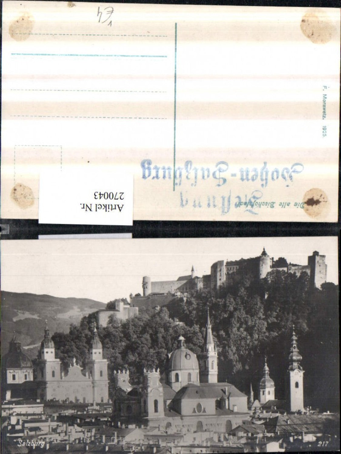 270043,Salzburg Teilansicht Kirche m. Festung Hohensalzburg pub F. Morawetz 217