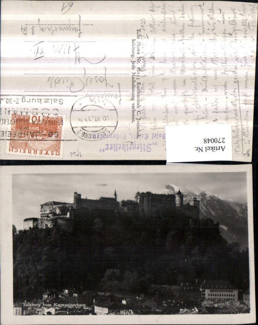 270048,Salzburg Festung Hohensalzburg vom Kapuzinerberg