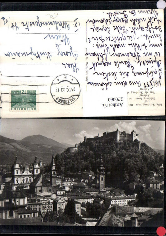 270060,Salzburg Teilansicht m. Festung